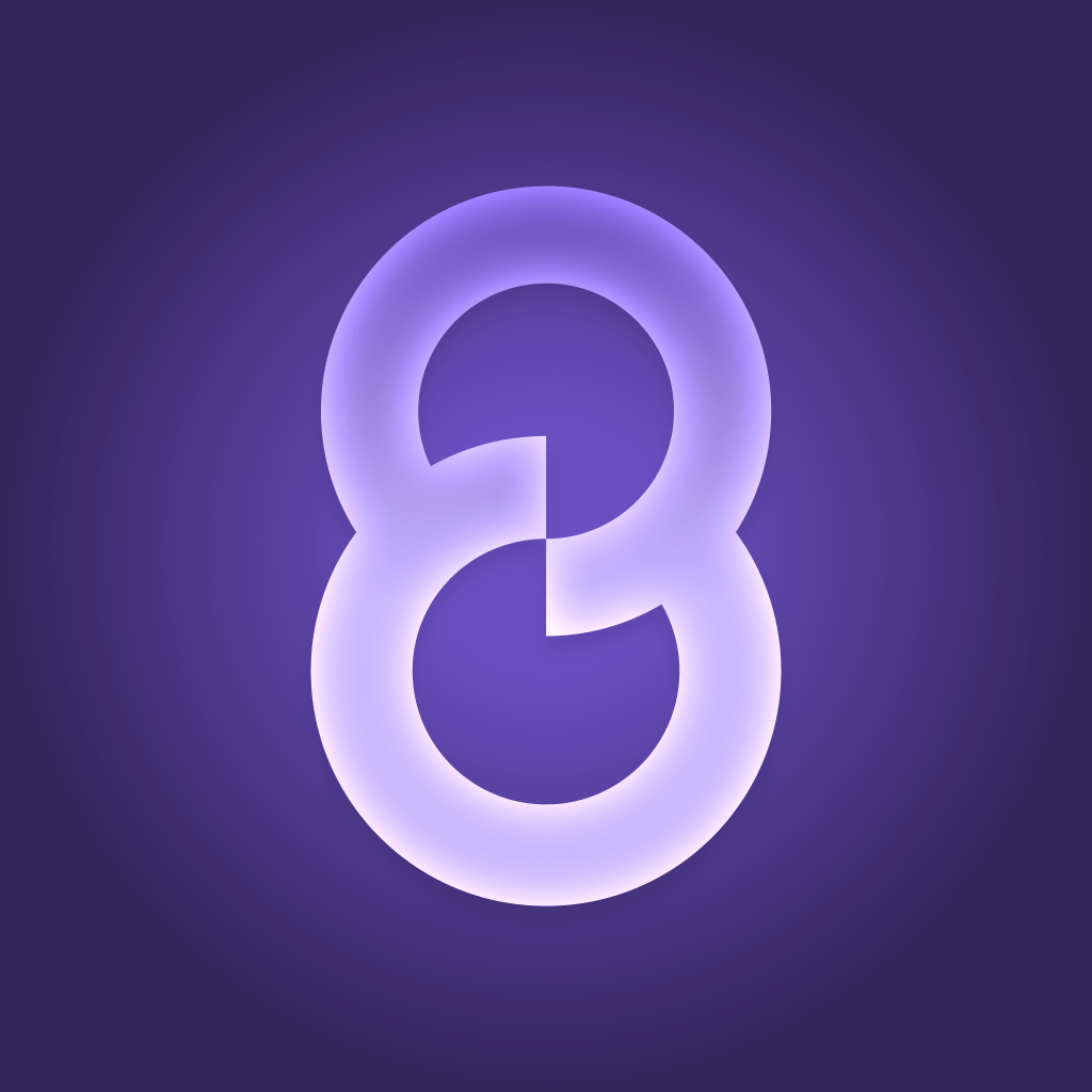 Glowing purple TeamEight logo on a dark gradient background.